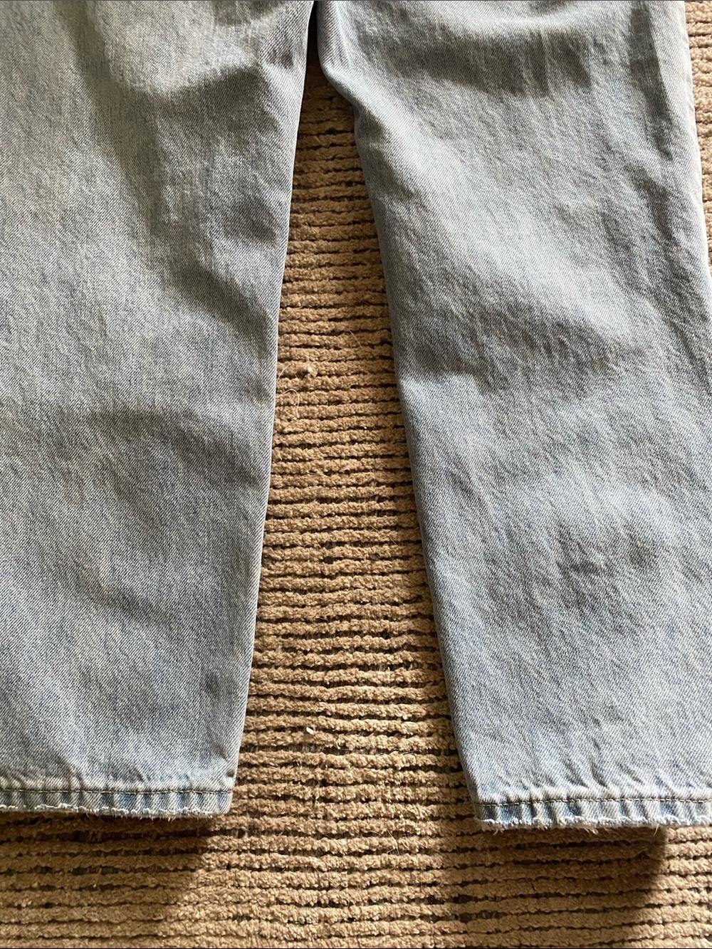 Everlane Two-Tone Patch and hand stitch mend cropped  Jeans - Picture 6 of 10